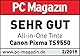 Canon PIXMA TS9550 Drucker Farbtintenstrahl Multifunktionsgerät DIN A4 A3 (Drucker A3, Scanner, Kopierer, 5 separate Tinten, WLAN, LAN, Print App, 2 Papierzuführungen, Duplexdruck) schwarz