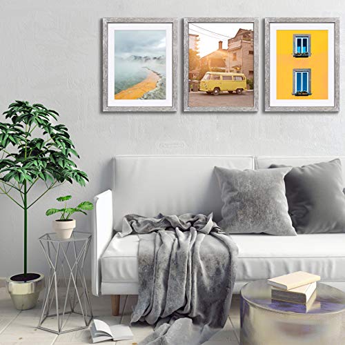 Tiblue 11X14 Solid Wood Picture Frame, Distressed Driftwood White thumb #7