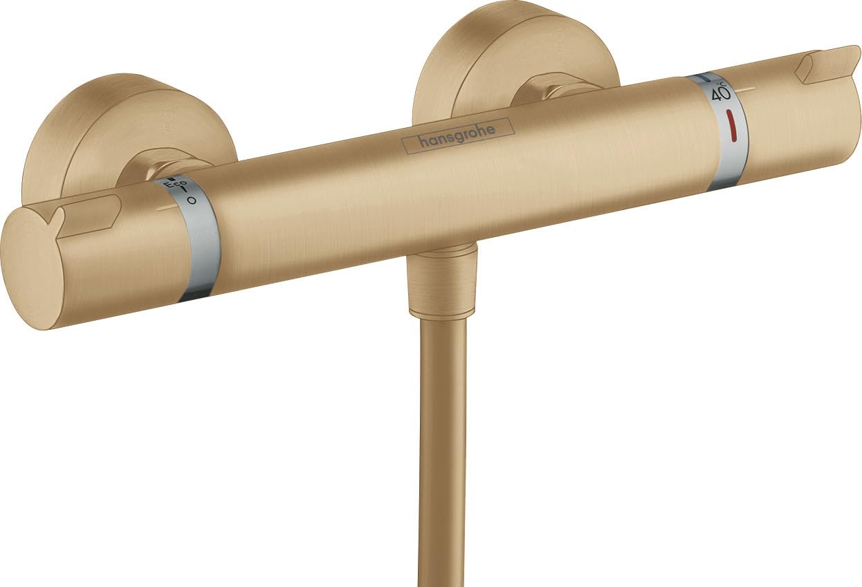 Hansgrohe Ecostat Thermostatic Shower Mixer Comfort For Exposed Installation, Brushed Bronze, 13116140