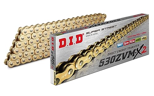 DID 530ZVMX2G150 (530 Series) ZVM-X2 Gold/Gold 150 Link High Performance X-Ring Chain with Connecting Link