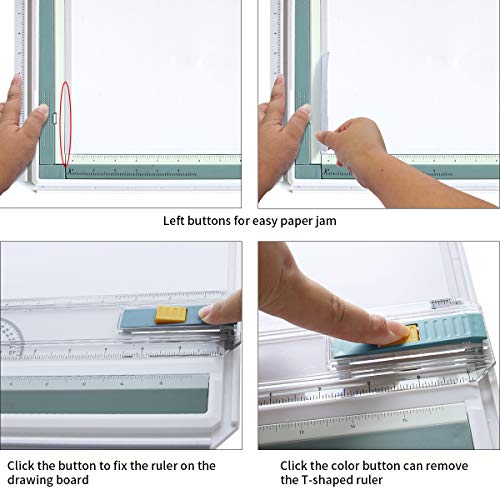 Frylr Inch A3 Drawing Board Drafting Table Multifunctional Drawing Board Table with Clear Rule Parallel Motion and Angle Adjustable Measuring System by Frylr - Image 3