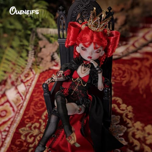 Muñeca BJD Heart Reina Roja 1/6 con cabello rojo miniatura 6
