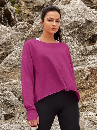 Image of Panadila Womens Open Back Workout Tops Long Sleeve Shirts
