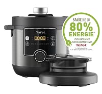 Tefal CY7788 Turbo Cuisine & Fry Multikocher, Schnellkochtopf & Heißluftfritteuse, 14 automatische Kochprogramme, Extra Crisp Deckel, vielseitig, 7,6 L Kapazität, inkl. Rezeptheft & Rezepte-App – Ansicht 2