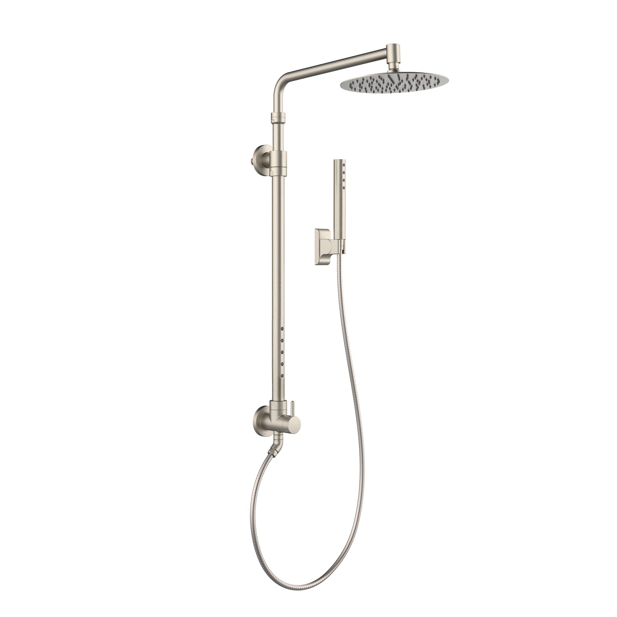 PULSE Showerspas 1059-BN Atlantis System with 10" Rain Showerhead, 5 Body Sprays and Hand Shower, Brushed Nickel, 2.5 GPM