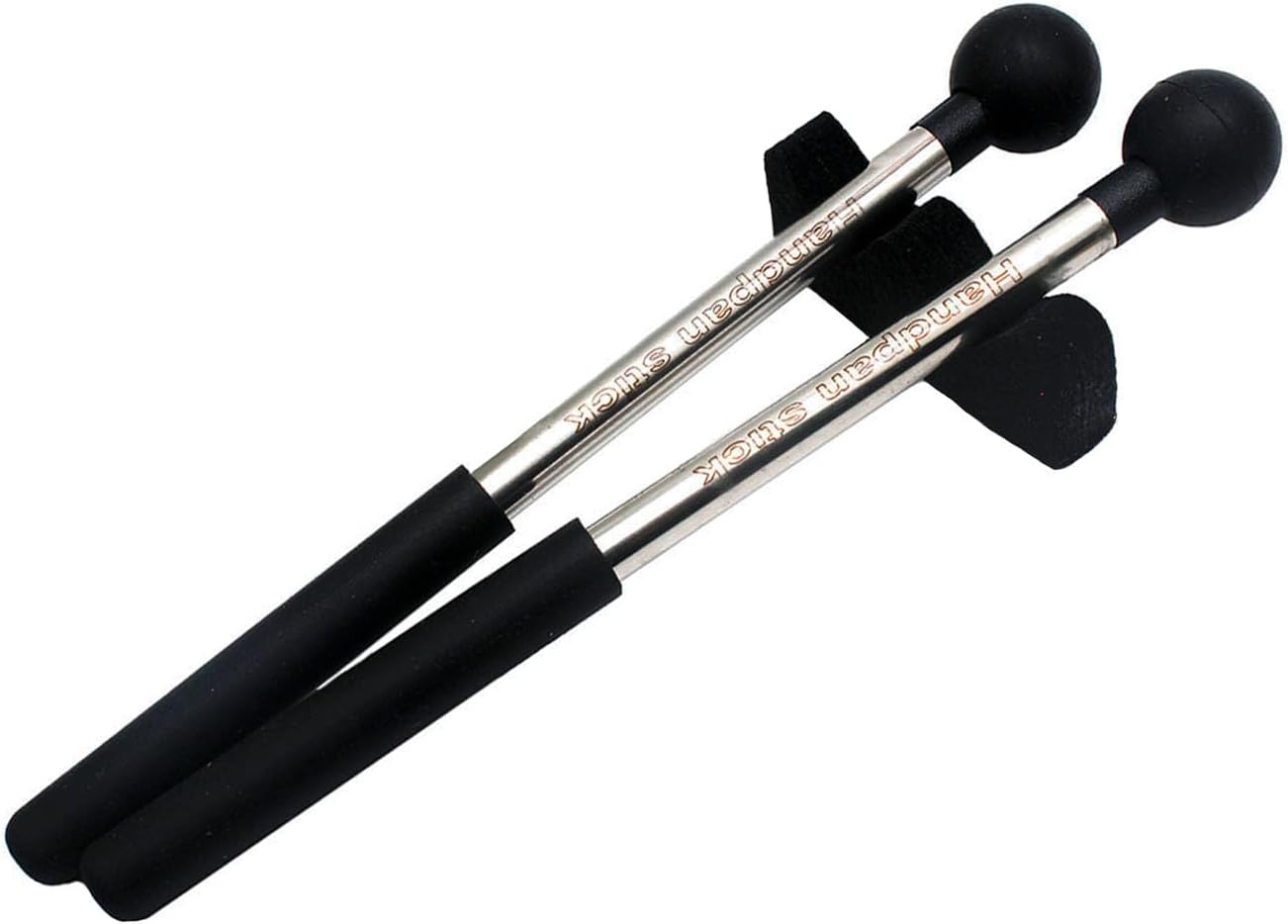 TUOREN 1 Pair Tongue Drum Mallets with Bracket Handpan Drum Sticks Rubber Mallet Percussion Instrument Accessory (Type C)
