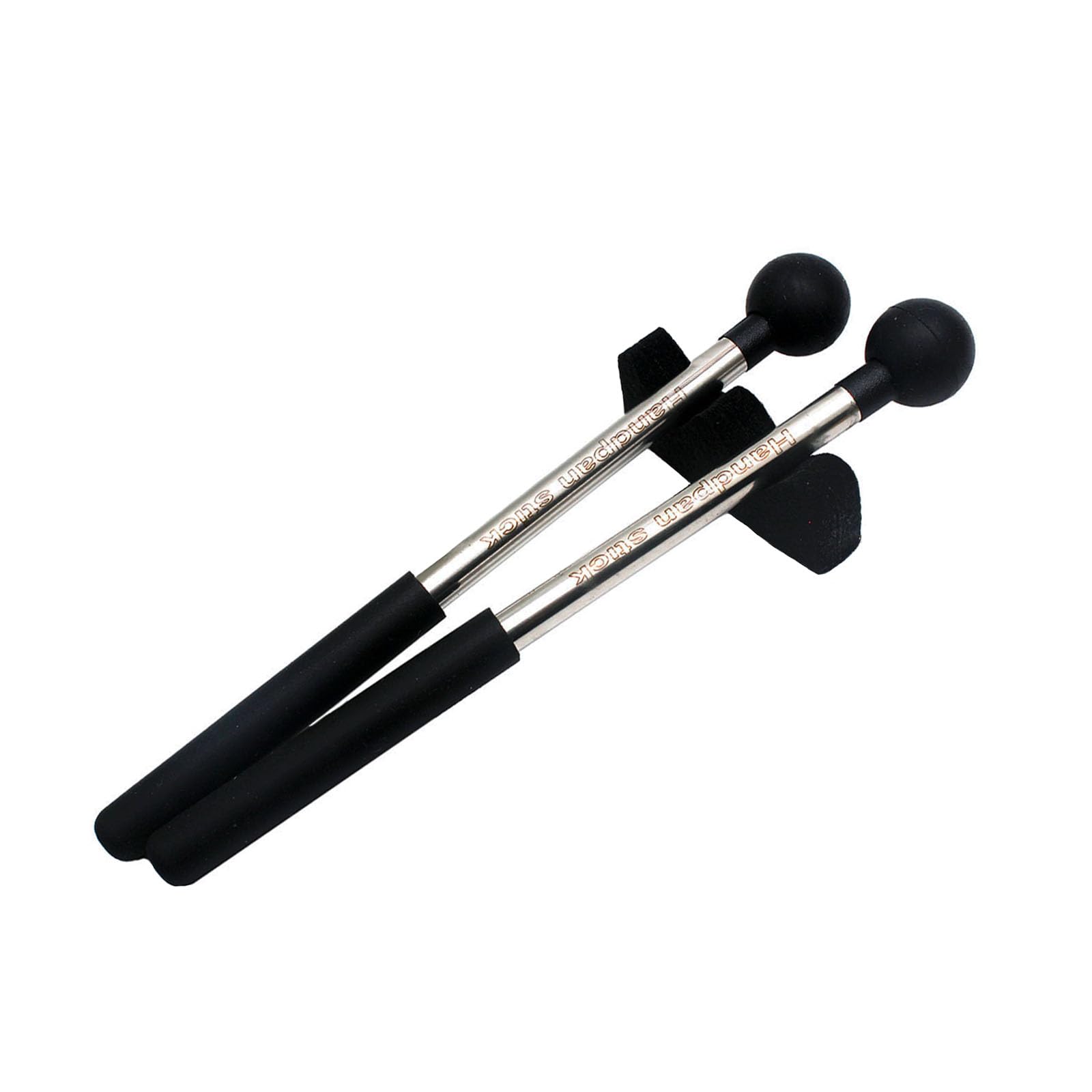TUOREN 1 Pair Tongue Drum Mallets with Bracket Handpan Drum Sticks Rubber Mallet Percussion Instrument Accessory (Type C)