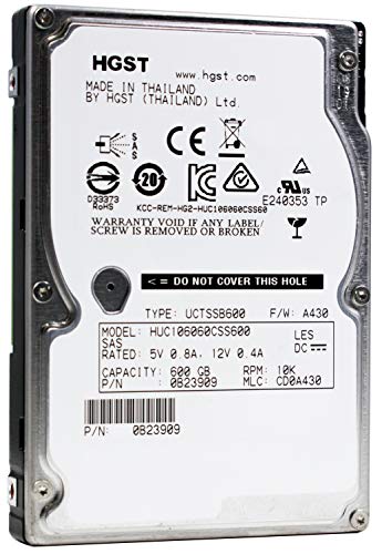 Image of Hitachi HGST Ultrastar C10K600 HUC106060CSS600 0B23909 600GB 10K RPM SAS 6.0Gb /s 64MB Cache 2.5'' SFF 512n Enterprise Hard Disk Drive