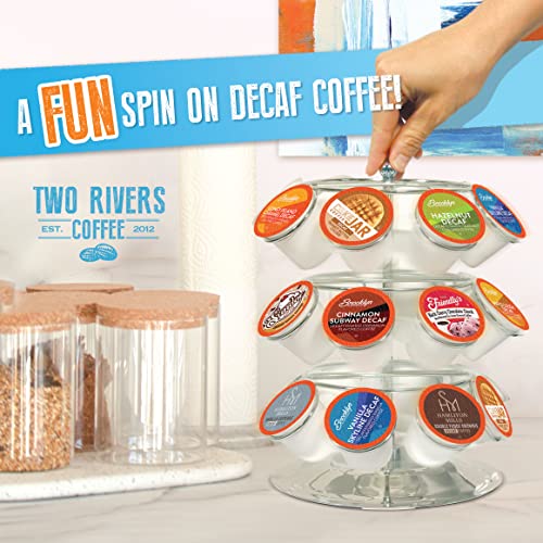 Two Rivers Coffee Decaf Flavored Coffee Pods Compatible With Keurig K Cup Brewers, Assorted Variety Pack Decaffienated Flavored Coffee, 40 Count #TOP2