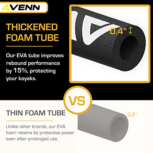 Avenn Rooftop J-Bar Kayak Rack For Canoe, Skis, Paddleboard Or Surfboard, Heavy Duty Boat Carrier, Camping Storage Roof Mount For Car, Truck Or Suv #TOP4