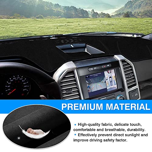 Image of Autorder Dashboard Cover Mat for 2021-2025 2026 Ford F150 F-150 Accessories Dash Cover Flannel Dash Mat Sunshade Glare UV Rays Protector (Only fit for 8-inch Touchscreen)