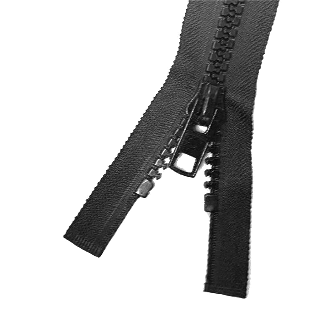 No 10, Black Heavy Duty Chunky Teeth Sewing On Tent, Open End Zip, 70cm & 75cm - Foto 7