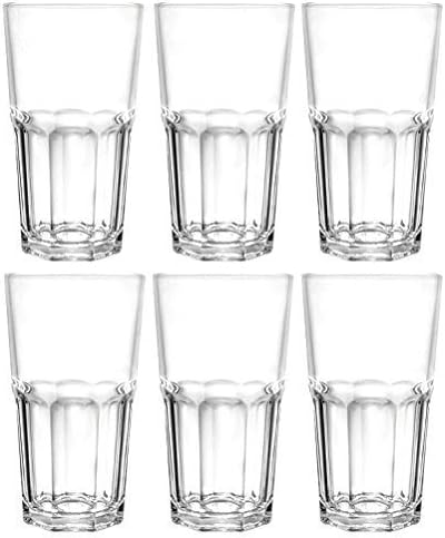 Mode Koorts Glass Tumbler Set (350ml, Transparent) - Set of 6