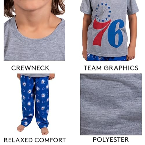 Image of Ultra Game Youth NBA Official 2-Piece PJs Lounge Pants & Tee Set