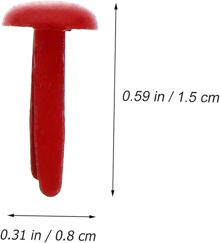 Miniatura 5 de VILLCASE Prácticas uñas de dos patas, 200 unidades, mini sujetadores para manualidades, clavos sólidos, seguros para niños y niñas, 0.315 x 0.591 in