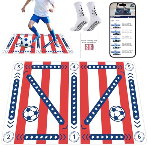 Premium Soccer Training Mat with Video Guide