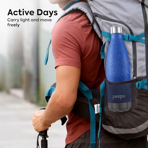 Image of Go24 pexpo Electro Hot & Cold ISI Certified with Jute Bag | 2 Year Warranty | Stainless Steel Water Bottle - 1500ml Blue | Office Bottle | Workout | Travelling | Home