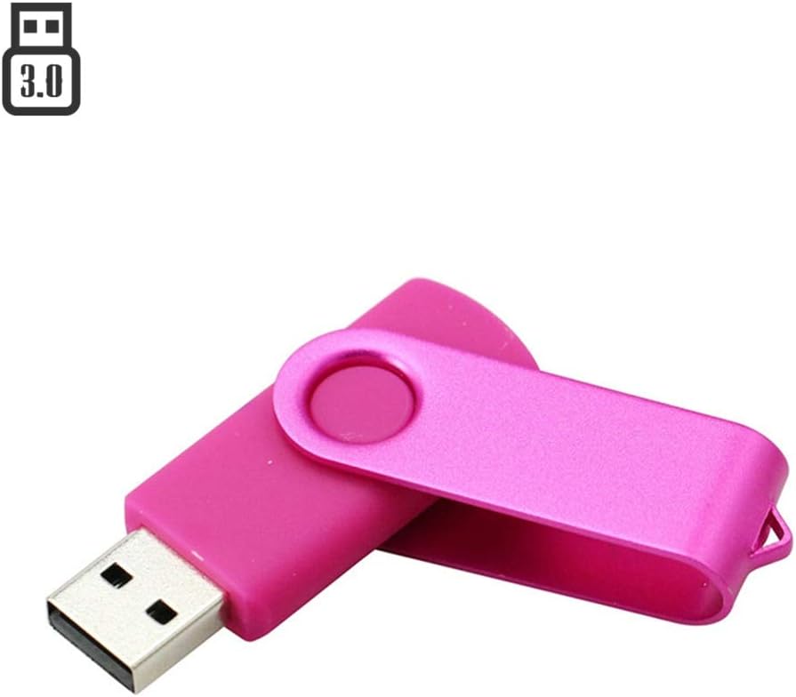 64GB Rotate 3.0 USB Flash Drive Pen Drive Data Storage Thumb Drive Memory Stick USB Drive USB Stick USB 3.0 Flash Drive - Pink
