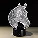 Produktbild USB Neuheit Geschenke 7 Farben ändern Tier Pferd LED Nachtlichter 3D LED Schreibtisch Tischlampe als Home Decoration Günstige Großhandel