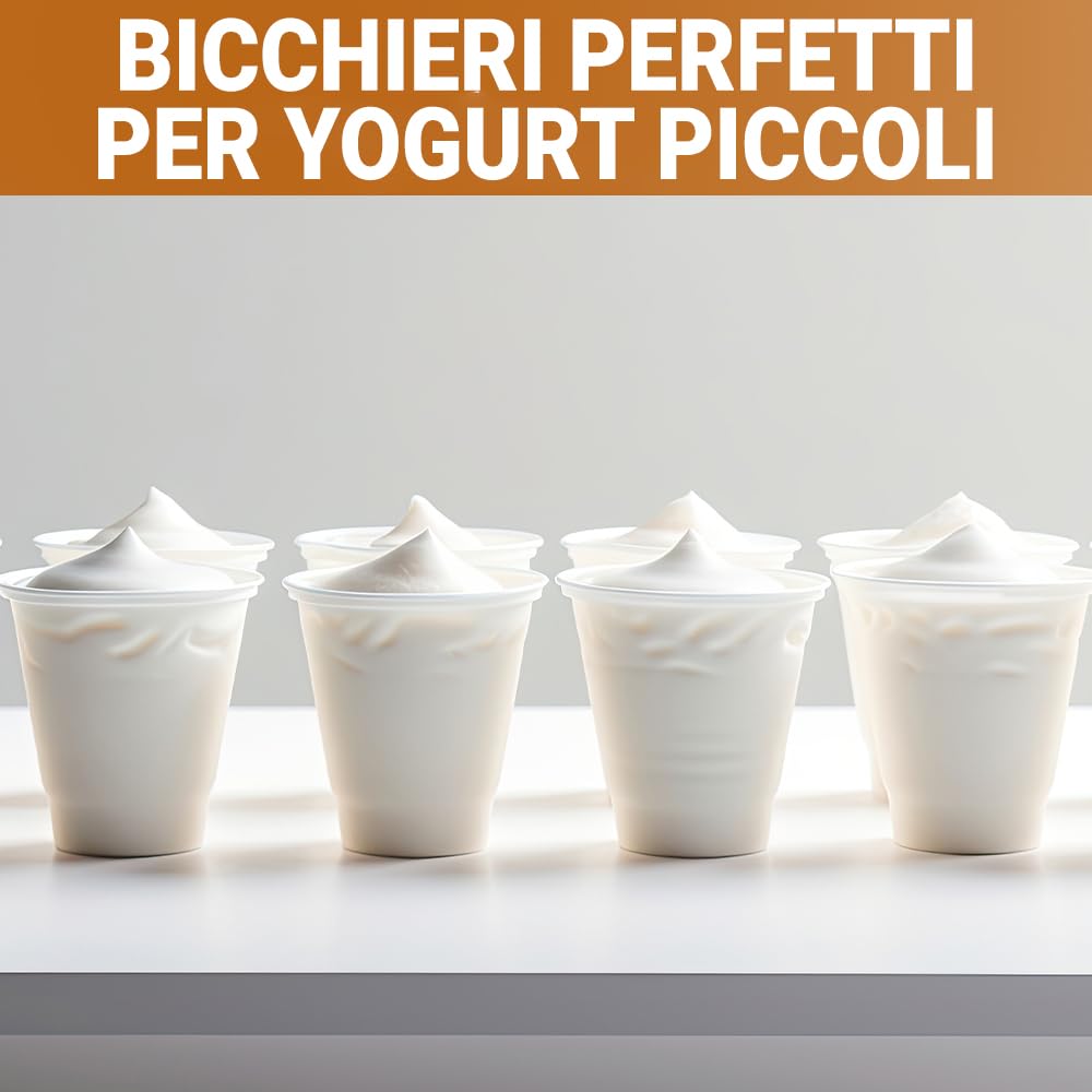 G.M. DISTRIBUZIONE 1000 Bicchieri da 160 Ml Trasparenti in PS Riutilizzabile, Lavabili, Per Yogurt, Vini bianchi e rossi, Liquori, Bicchieri Multiuso per Bar e Lounge Bar