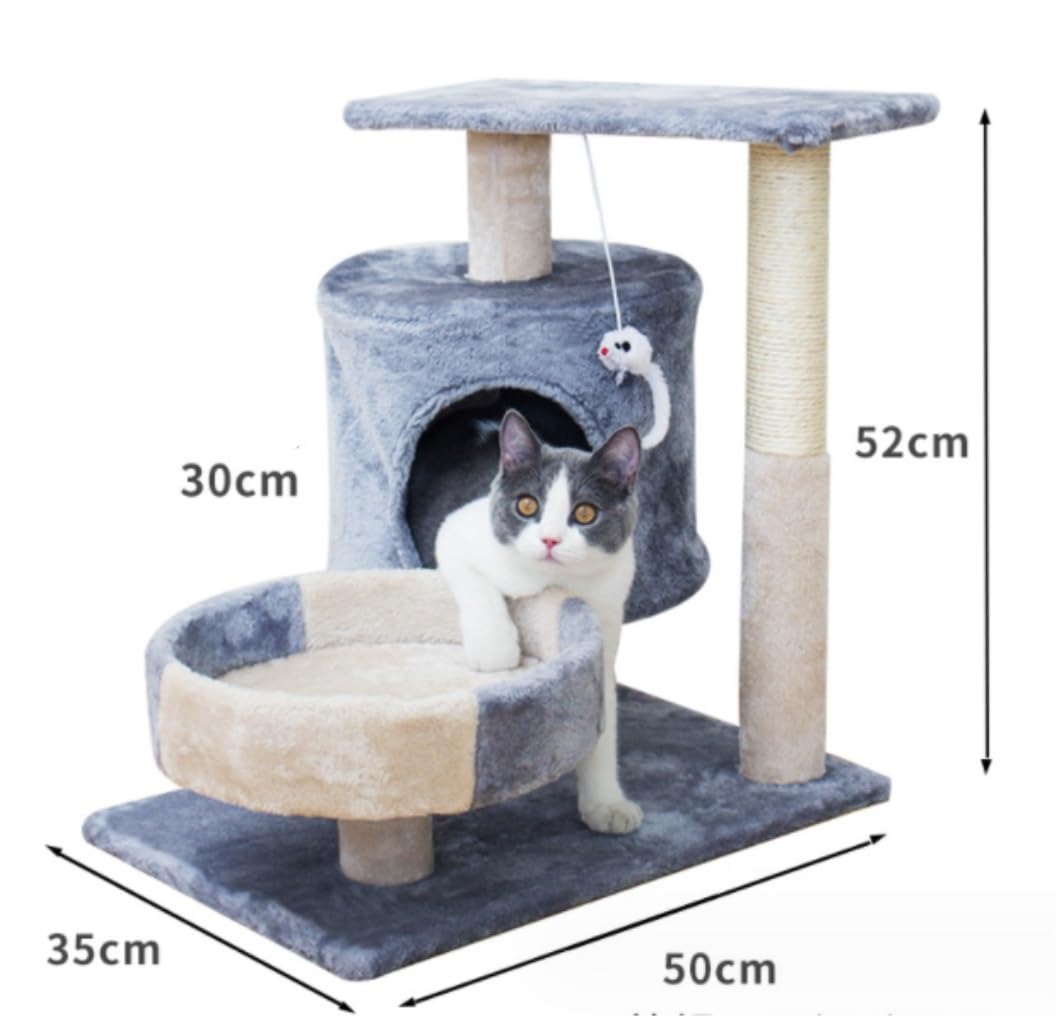 Albero Tiragraffi per Gatti Piattaforma di Riposo Tiragraffi per Gatti Torre per con Condominio per per per Arrampicarsi per