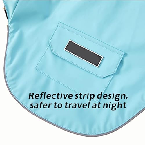 Capa de chuva para cães capa de chuva impermeável reflexiva usável com capuz poncho de pelúcia roupa