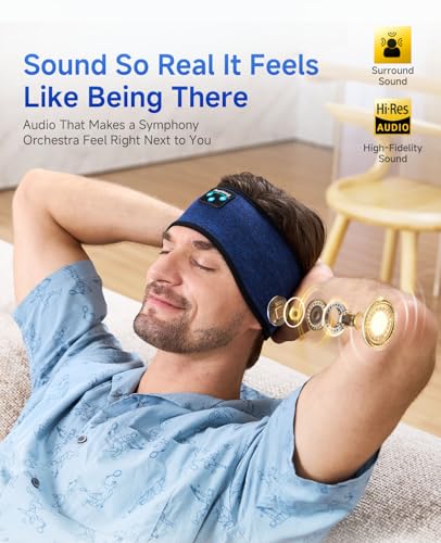 Image of Perytong Sleep Headphones Bluetooth 5.4 Headband, Wireless Headphones Earbuds Earphones Sweatproof for Women Men Sports Workout Running Jogging Yoga Cool Gadgets Christmas Unique Gifts