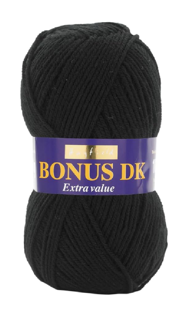 Sirdar Hayfield Bonus DK Double Knitting, Black (965), 100g