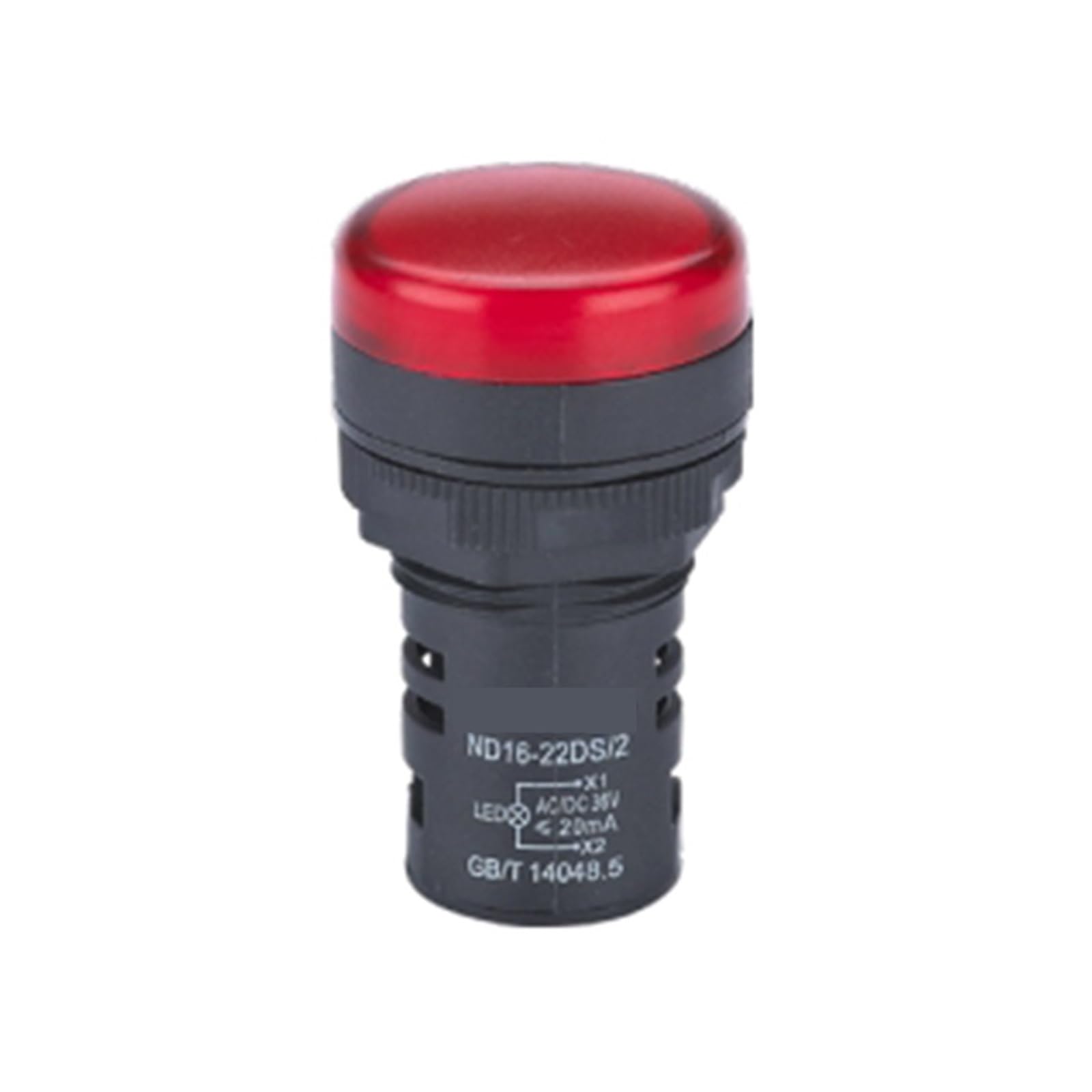 Luz indicadora ND16-22DS/2 AC/DC 12V roja para panel control 2