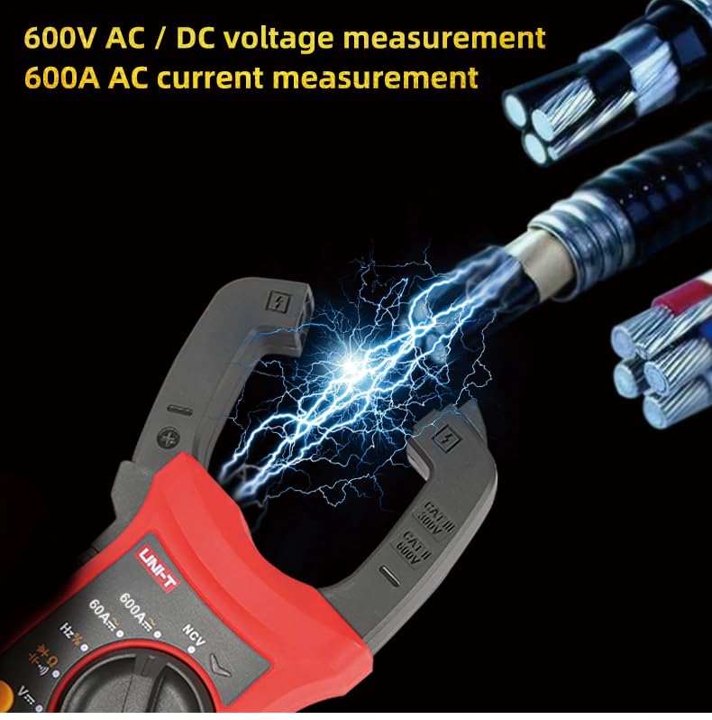 Image of UNI-T Uni-Trend Multimeter clamp Meter UT201R /UT202R /UT203R /UT204R /UT202F AC /DC 400 /600A Digital Ammeter clamp Meter DC AC for Measuring Ammeter Voltmeter Ohm Tester(UT203R)