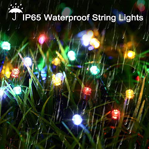 Joomer Solar Christmas Lights 72Ft X 2 Pack 200 Led 8 Modes Solar String Lights Waterproof Solar Fairy Lights For Christmas Decorations  thumb #3