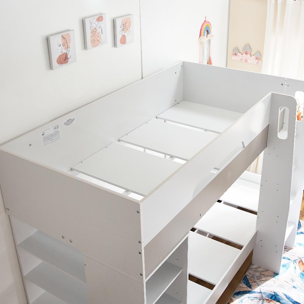 Home Box Halmstad Bunk Bed with Storage - 90x190 cm