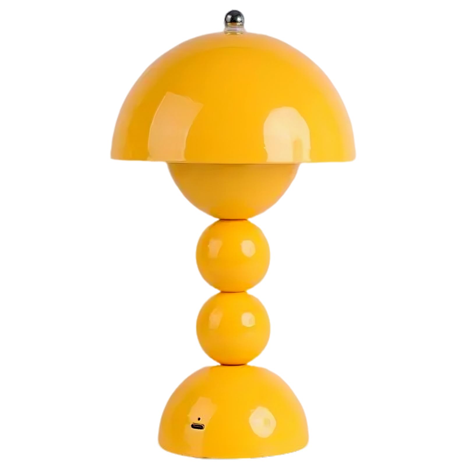 Brabola Rechargeable Table Lamp, 3-Color Dimmable Cordless Desk Lamp with Touch Control, Portable Battery Powered Nightstand Lamp for Bedroom, Kitchen, Outdoor, Camping, Decoration (Yellow)