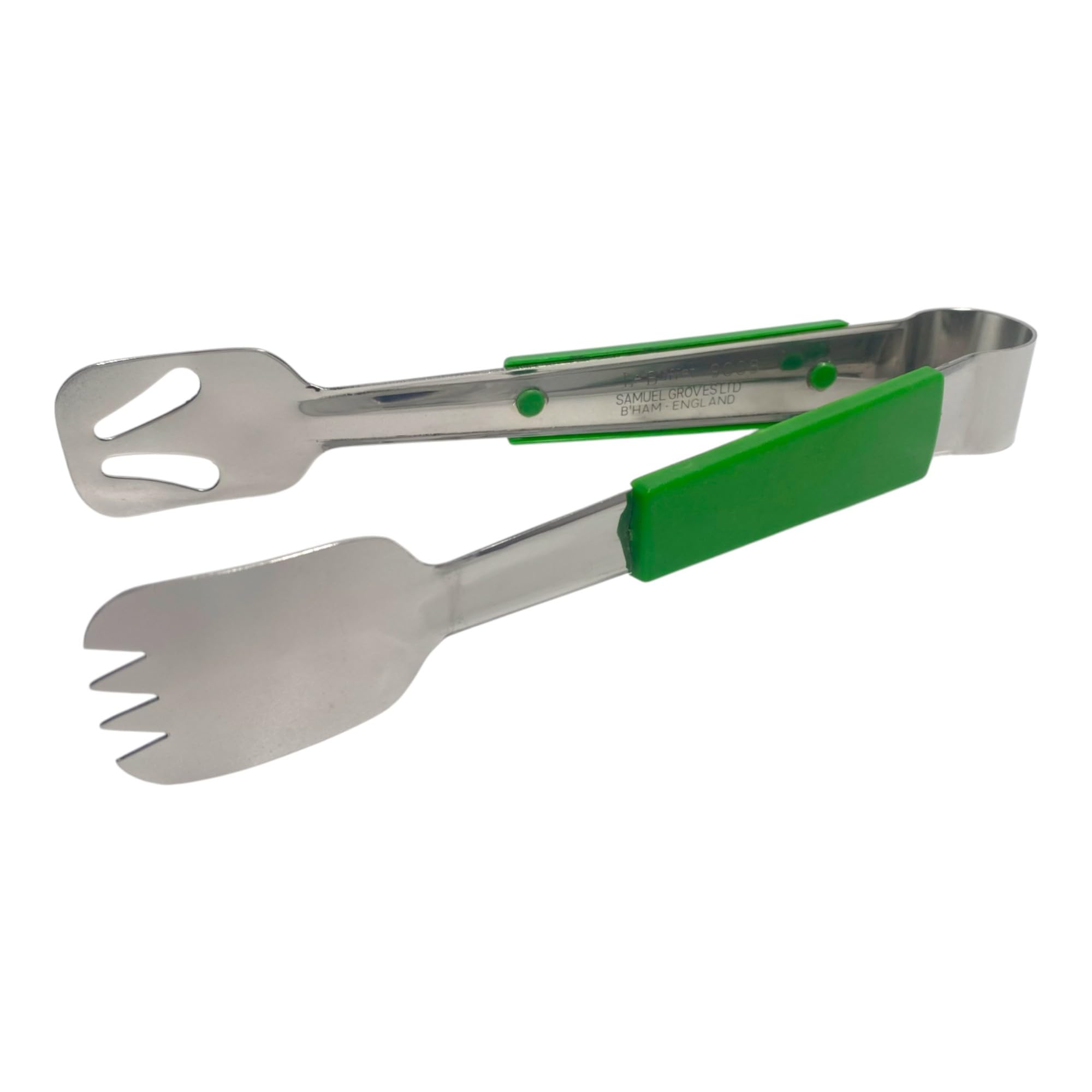 Le Buffet Serving Tongs 23.7cm, Buffet Tongs, Premium Kitchen Utensils, Serving Tools, Food Grabber, Catering, Stainless Steel Cooking Utensils, Dining, Cooking, Carvery, Deli (1, Green)