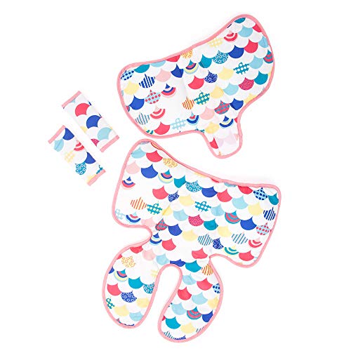 Protetor Capa Para Bebê Conforto Escamas, Momis Petit, Rosa, Universal