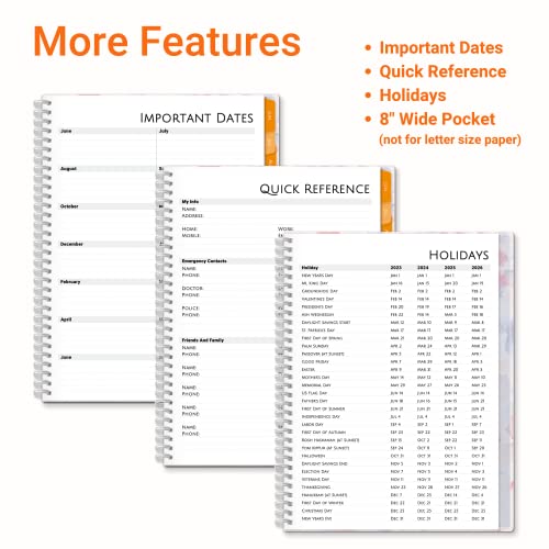 Cranbury Academic Planner Book 2023-2024 (Watercolor), 8.5X11" Daily Weekly Monthly Calendar Planner, Use To June 2024, Schedule Planner Book With Monthly Tabs, Poly Bookmark, Back Pocket, Stickers #TOP4