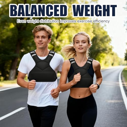Ragebby Adjustable Weighted Vest for Women Men, 12-18lb Vest with 6 Ironsand Weights, Weight Vest with Reflective Strip for Running, Walking, Exercise, Strength Training - image 8