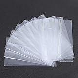 AKOAK 100 Pack Disposable Transparent Ice Cream Bag Popsicle Plastic Pouch Cake Bread Chocolate Package bag for Ice Pop Making Wedding Favor Gifts（7.48' x 4.72'）