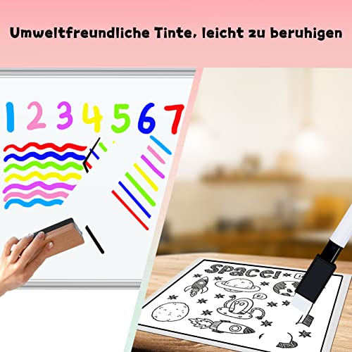 VOTON Whiteboard Marker, 10 Farbe Magnetische Whiteboard Stifte und Radiergummi Set Fine Tip folienstift abwischbar und Dry Wipe Markers