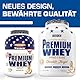 Weider Premium Whey Protein Pulver, unverschämt leckeres Eiweißpulver mit Isolat für Muskelaufbau mit hohem Anteil an EAA, BCAA und freiem L-Glutamin, perfekte Löslichkeit, Erdbeer-Vanilla, 2,3kg