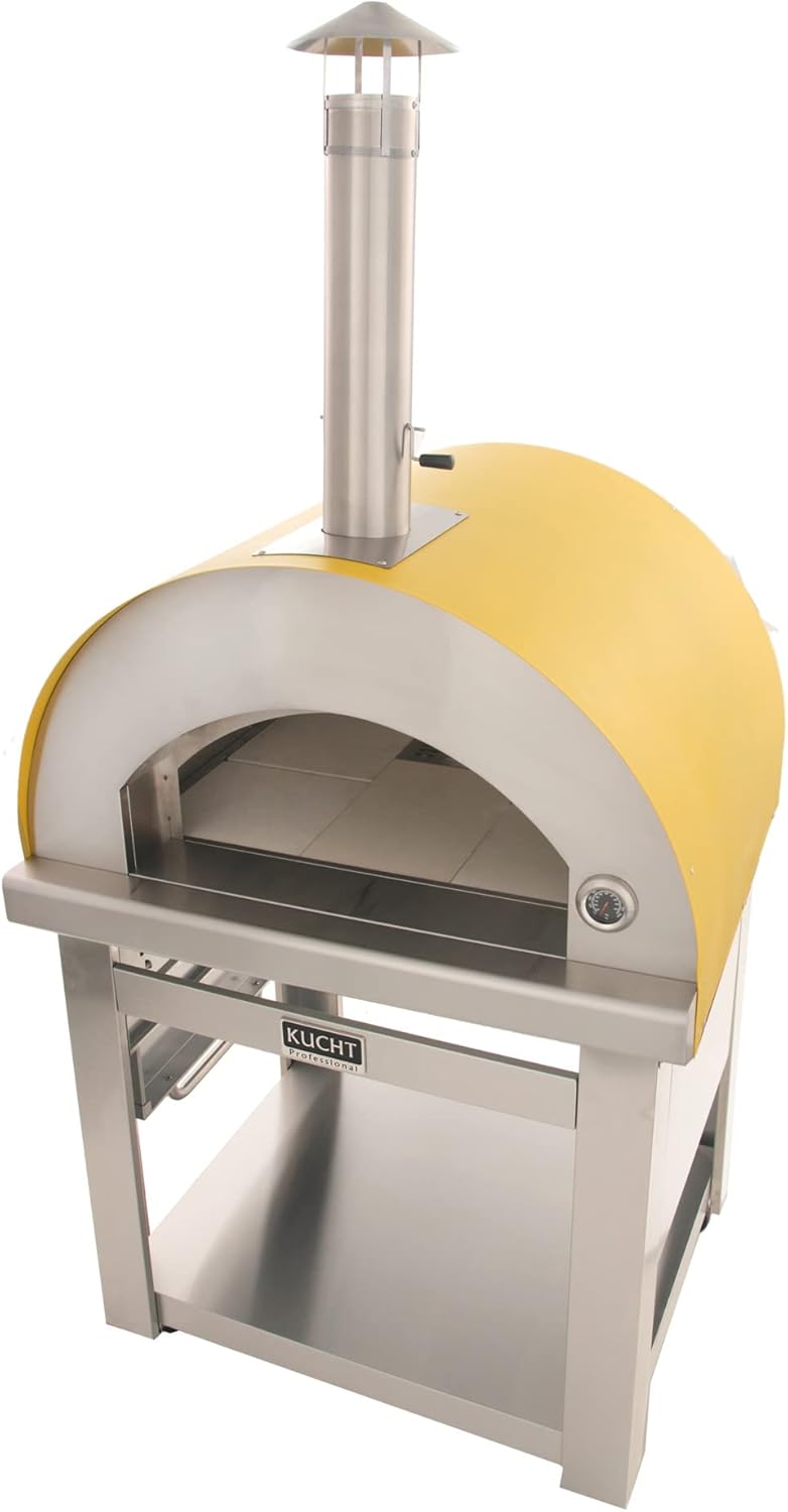 Outdoor Kucht Wood Fired Gas Pizza Oven in Yellow