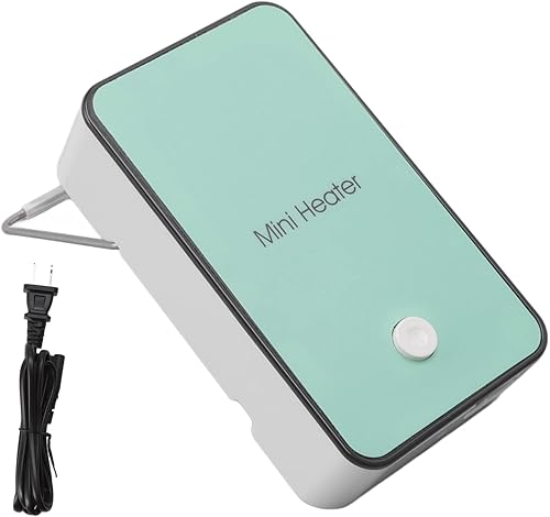 Miniatura 7 de Mini calentador de aire, calentador de escritorio con soporte giratorio, cian, silencio, calentamiento rápido, calentador de aire eléctrico para el