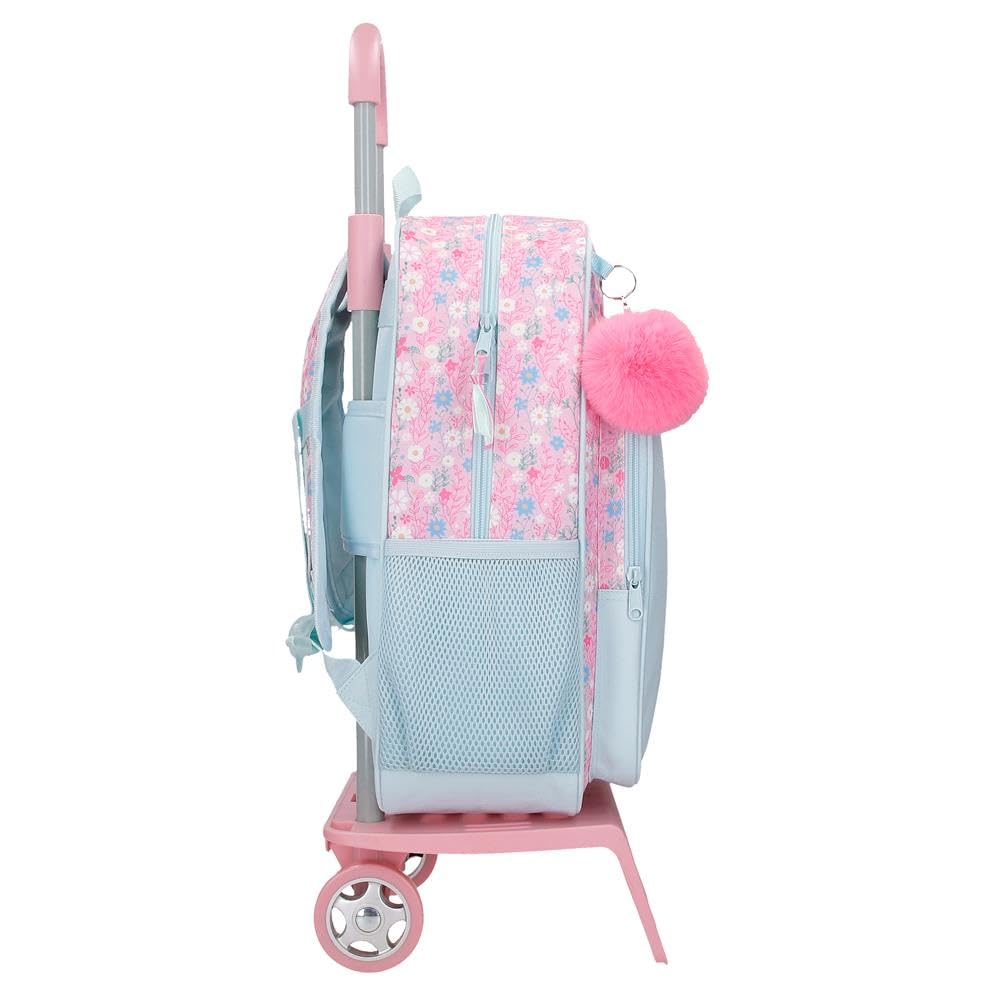 Joumma Disney Minnie Happy Zaino scuola con carrello blu 27 x 33 x 11 cm Poliestere 9,8 L, blu, Taglia unica, Zaino scuola con carrello
