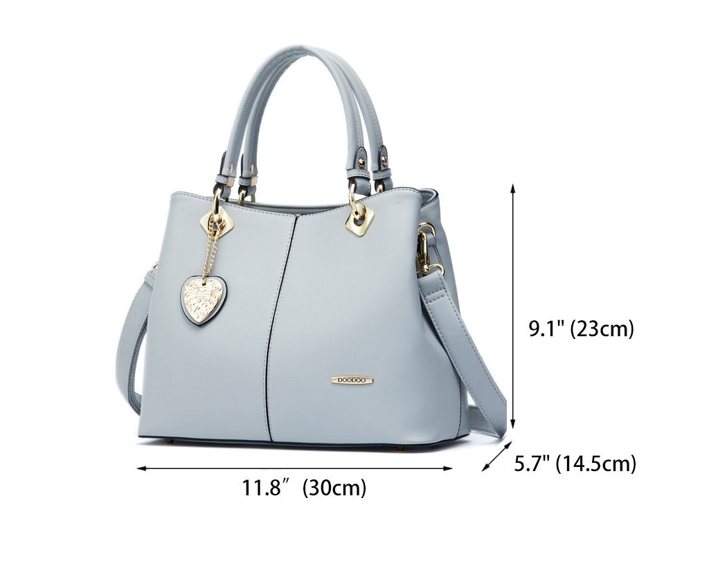 AINUOEY Donna Borse a Mano Borsa a Spalla Elegante Grandi Firmate Marca Tracolla Antifurto PU pelle 73501 1 pz Blu