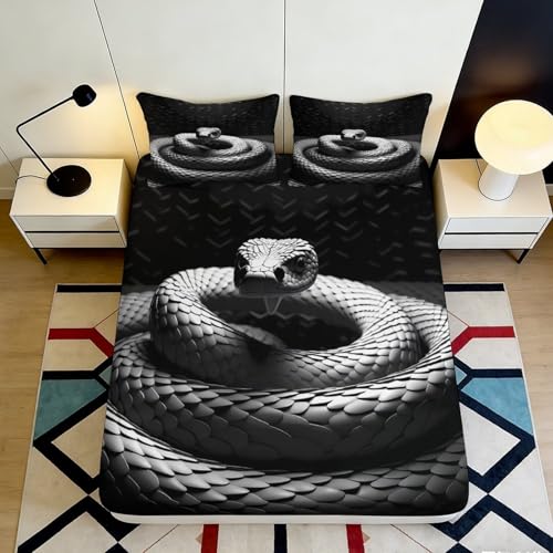 Drap housse serpent microfibre pour une chambre moderne et douce - 2