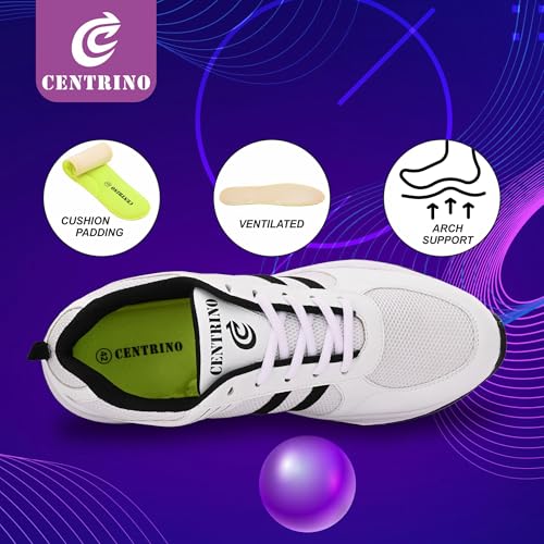 Image of Centrino Men's Sneaker Shoes Stylish | Shoes for Man Casual Sports | Lightweight Breathable Lace-Up Walking Shoes with Cushioned Insole | Comfortable Anti-Skid Canvas Sneakers for Men | Mens Shoes (9201)