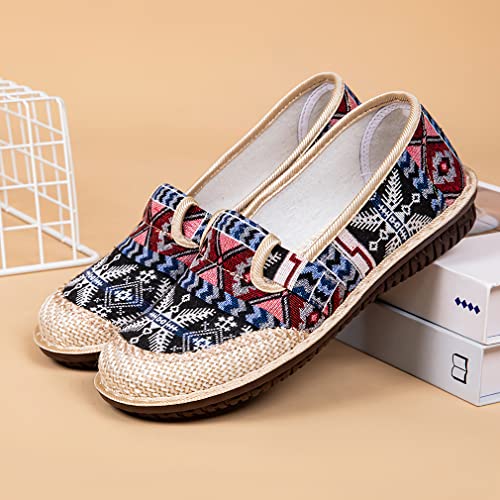 Image of Women's Casual Canvas Loafer Slip On Lightweight Comfort Travel Walking Espadrille Flats Shoes