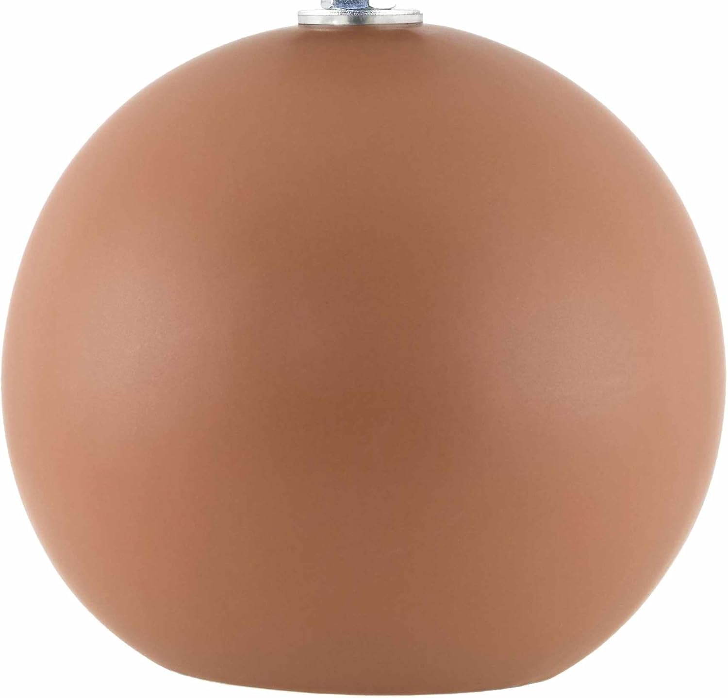 BoutiqueRugs Brennberg Contemporary Geometric Ceramic Bedside Table Lamp for Bedroom Nightstand - Modern End Side Lighting for Living Room - Shade Linen - Beige, Brown - 10" H