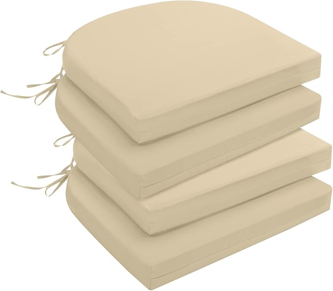 downluxe Outdoor Chair Cushions, Waterproof Round Corner