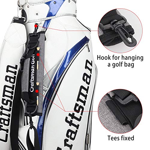 Craftsman Golf Portable Mini Carry Bag Shoulder Sleeve Bag Ideal for Golf Course (Gray (Update))
